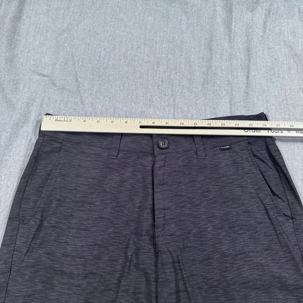 Travis Mathew‎ Shorts Mens 32 Black Gray Stretch Golf Athletic Casual Modern Fit